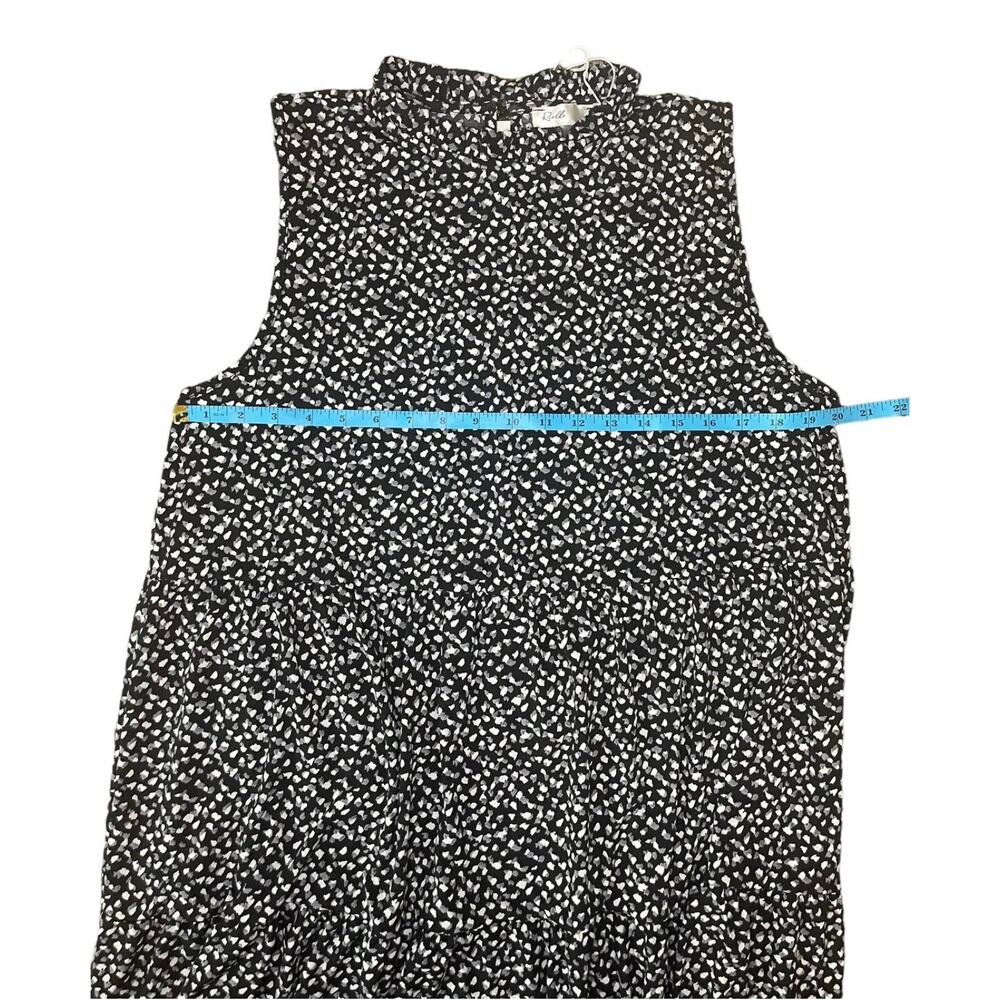 Rielle Ruffle Mock Neck Mini Tent Black Grey White Party Dress Size XL - NWT - Picture 11 of 13